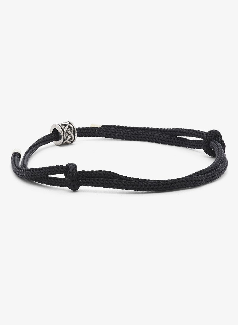 Seventy Five Leather Bracelet with Silver Tone Accents - Image 2